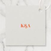 Nostalgisches Charm Retro Wedding Foto Geschenkanhänger (Rückseite)