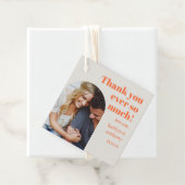 Nostalgisches Charm Retro Wedding Foto Geschenkanhänger (Beispiel)
