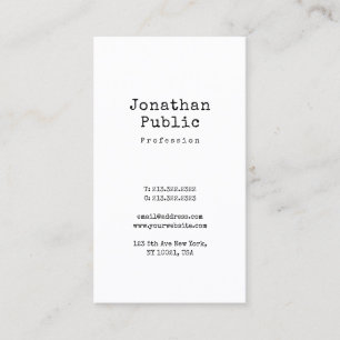 Nostalgisches Design Minimalistisch Einfach Retro Visitenkarte