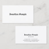 Nostalgisches elegantes klassisches visitenkarte (Vorne/Hinten)