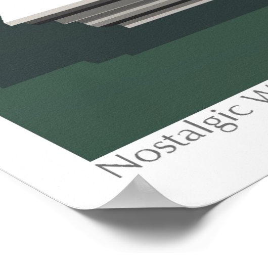 Nostalgisches Fenster Poster (Ecke)