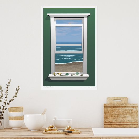 Nostalgisches Fenster Poster (Küche)