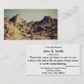 Nostalgisches Gebirgsbegräbnis und Visitenkarte (Vorne/Hinten)