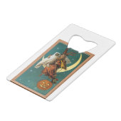 Nostalgisches Glück Halloween Hexe & Owl Geldbeutel Flaschenöffner (Rückseite Schrägansicht)