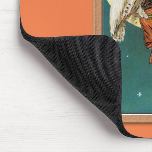 Nostalgisches Glück Halloween Hexe & Owl Mousepad (Ecke)