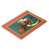 Nostalgisches Glück Halloween Hexe & Owl Notizblock (Linke Seite)