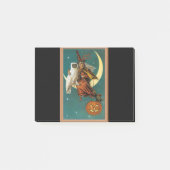 Nostalgisches Glück Halloween Hexe & Owl Post-it Klebezettel (Vorderseite)