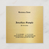 Nostalgisches Gold Template Vintag Classic Look Quadratische Visitenkarte (Rückseite)