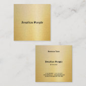 Nostalgisches Gold Template Vintag Classic Look Quadratische Visitenkarte (Vorne/Hinten)