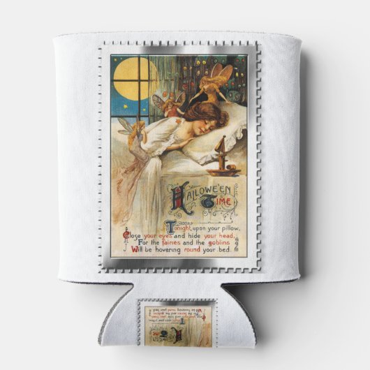 Nostalgisches Halloween-Goblins und -Fairies Dosenkühler (Rückseite)