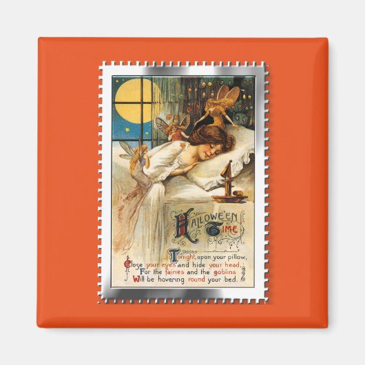 Nostalgisches Halloween-Goblins und -Fairies Magnet (Vorne)