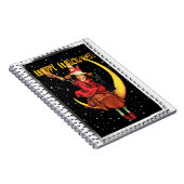 Nostalgisches Halloween Gute Hexe und ihre Katze Notizblock (Rechte Seite)