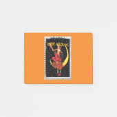 Nostalgisches Halloween Gute Hexe und ihre Katze Post-it Klebezettel (Vorderseite)