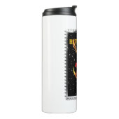 Nostalgisches Halloween Gute Hexe und ihre Katze Thermosbecher (Nach links gedreht)