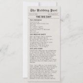 Nostalgisches Hochzeitsprogramm Einladung (Vorderseite)