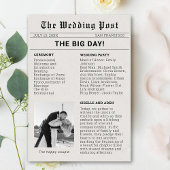 Nostalgisches Hochzeitsprogramm Einladung