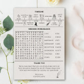 Nostalgisches Hochzeitsprogramm Einladung