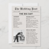 Nostalgisches Hochzeitsprogramm Einladung (Vorderseite)