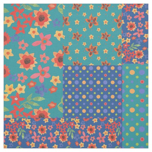 Nostalgisches Imitat-Patchwork-Muster-Gewebe Stoff (Muster)