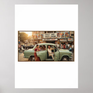 Nostalgisches Indien der 1970er Jahre: Ambassador Poster