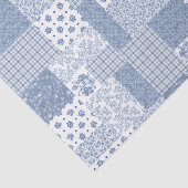 Nostalgisches Indigo Imitats Patchwork-Tissue Pape Seidenpapier (Ausschnitt)