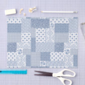 Nostalgisches Indigo Imitats Patchwork-Tissue Pape Seidenpapier (Handwerk)