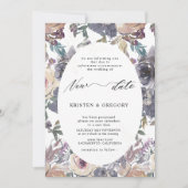 Nostalgisches Indigoblau, Blütenblüte aufgeschoben Einladung (Vorderseite)