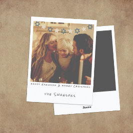 Nostalgisches Instant Foto Hanukkah/Weihnachtskart Feiertagskarte