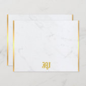 Nostalgisches klassisches Aussehen alter Stil Gold Mitteilungskarte (Vorne/Hinten)