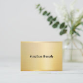 Nostalgisches klassisches Aussehen alter Text Gold Visitenkarte (Stehend Vorderseite)