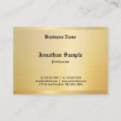 Nostalgisches klassisches Aussehen alter Text Gold Visitenkarte (Rückseite)