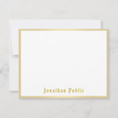 Nostalgisches Look Old Style Calligrafy Script Gol Mitteilungskarte (Vorderseite)