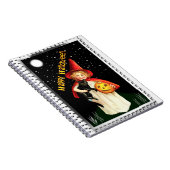 Nostalgisches Mädchen, Jack-o’-Laterne und Katze Notizblock (Rechte Seite)