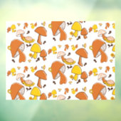Nostalgisches Mushroom-Muster Fensteraufkleber (Blatt 3)