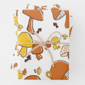 Nostalgisches Mushroom-Muster Geschenkpapier Set (Beispiel)