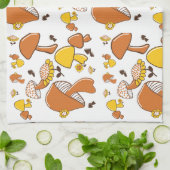 Nostalgisches Mushroom-Muster Geschirrtuch (Gefaltet)