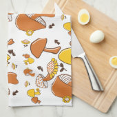 Nostalgisches Mushroom-Muster Geschirrtuch (Viertel Falte)