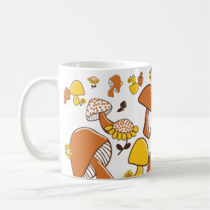 Nostalgisches Mushroom-Muster Kaffeetasse
