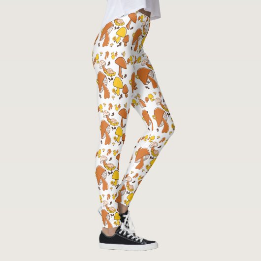 Nostalgisches Mushroom-Muster Leggings (Rechts)