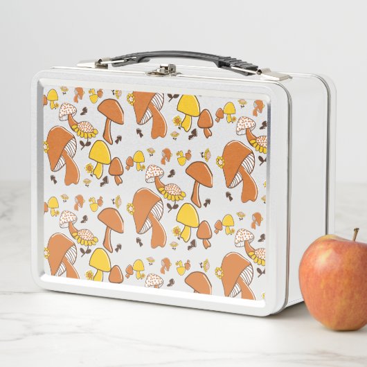 Nostalgisches Mushroom-Muster Metall Brotdose (Beispiel)