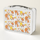 Nostalgisches Mushroom-Muster Metall Brotdose (Rückseite)