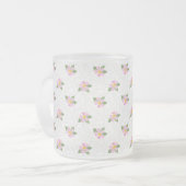 Nostalgisches Muster der Rose des Hundes auf textu Mattglastasse (Vorderseite Links)