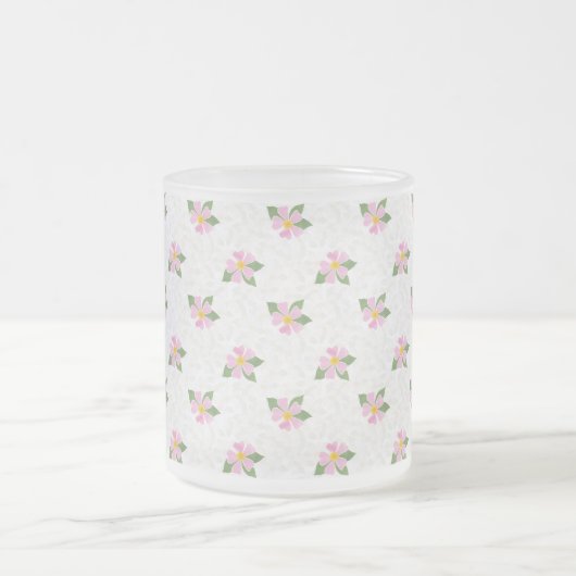 Nostalgisches Muster der Rose des Hundes auf textu Mattglastasse (Mittel)