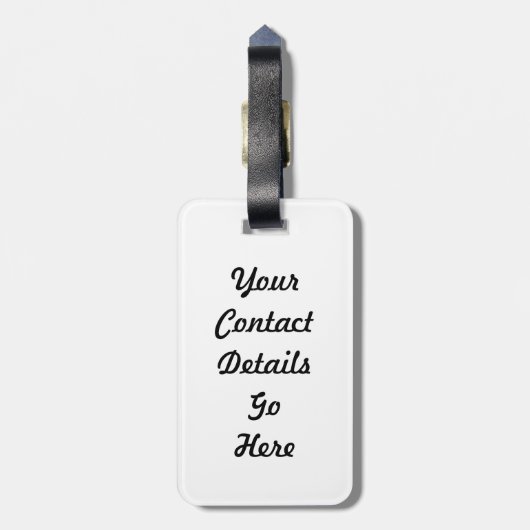 Nostalgisches Nasturtium Gepäckanhänger (Rückseite vertikal)