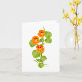 Nostalgisches Nasturtium Karte (Gelbe Blume)