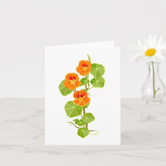 Nostalgisches Nasturtium Karte (Kleine Pflanze)