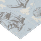 Nostalgisches nautisches Motivmuster Tischdecke (Schrägansicht)