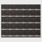 Nostalgisches Radio: Stereo-Button-Display Geschenkpapier (Flach)