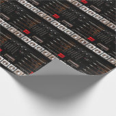 Nostalgisches Radio: Stereo-Button-Display Geschenkpapier (Ecke)