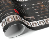 Nostalgisches Radio: Stereo-Button-Display Geschenkpapier (Rolleneckpunkt)